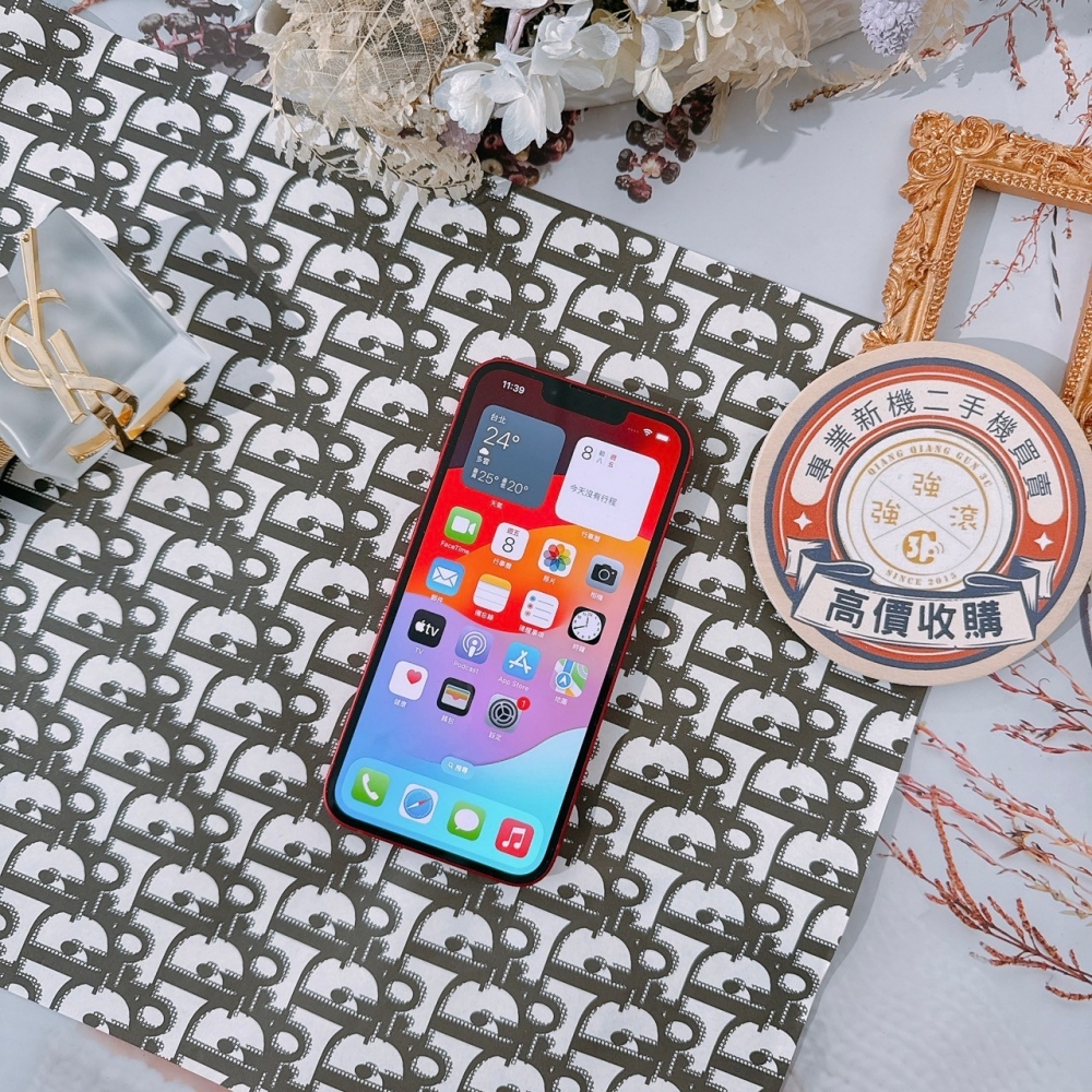 善化-二手iPhone 13 128G 紅色*12159 (獨家保固365天）