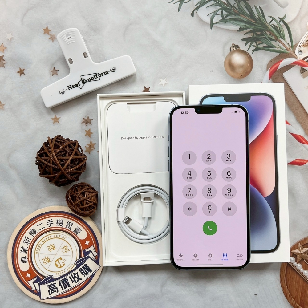 二手 iPhone 14Plus 128G 藍*39396（店保365天）