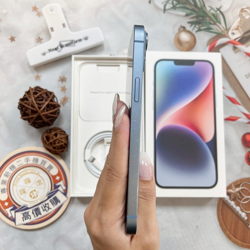 二手 iPhone 14Plus 128G 藍*39396（店保365天）