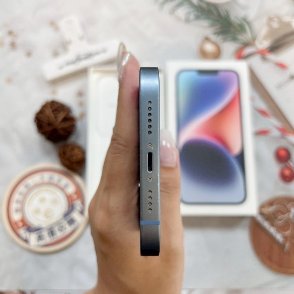 二手 iPhone 14Plus 128G 藍*39396（店保365天）