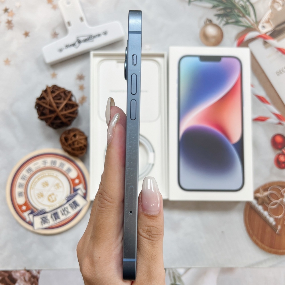 二手 iPhone 14Plus 128G 藍*39396（店保365天）