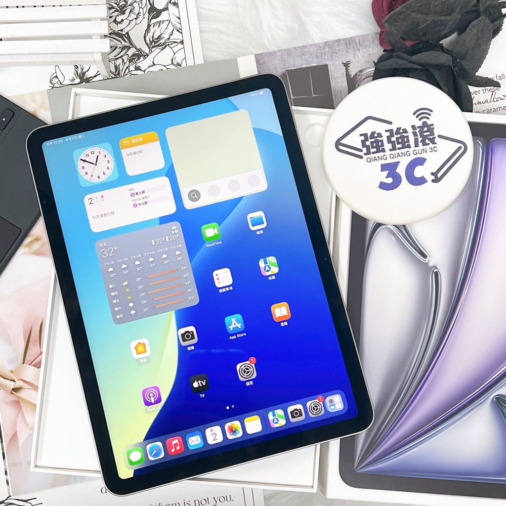 佳里-二手 iPad Air M2 11寸 512G #PMQT0 （含巧控鍵盤）