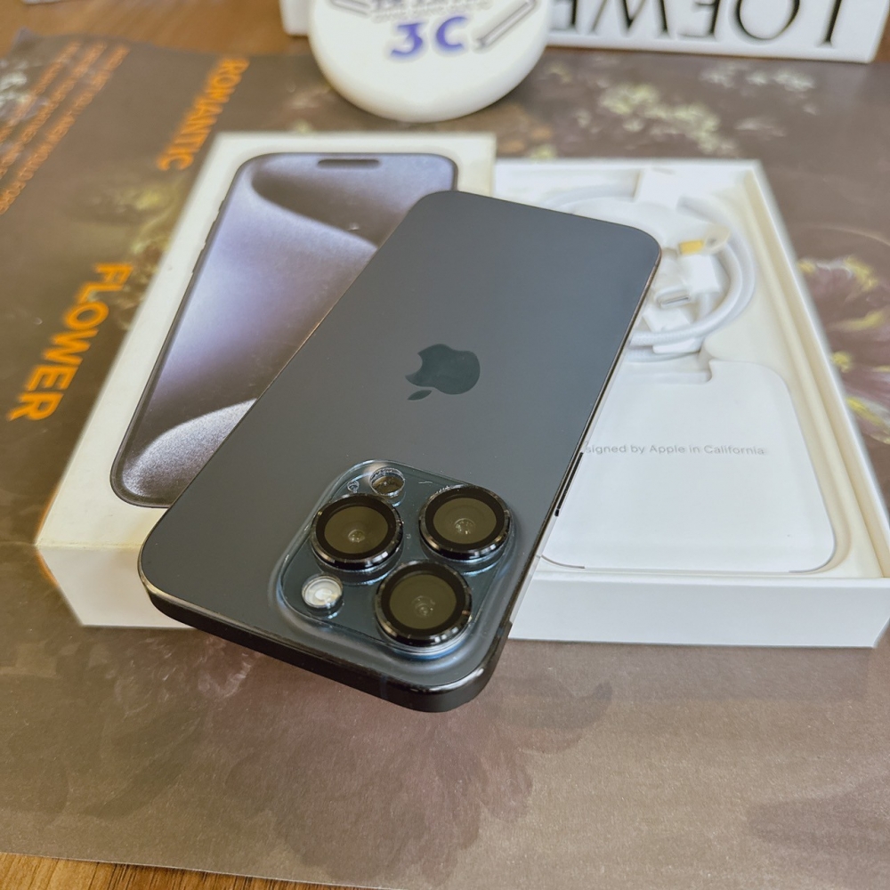 鹽行-二手 iPhone15Pro 128G 藍 #26935（獨家保固365天）