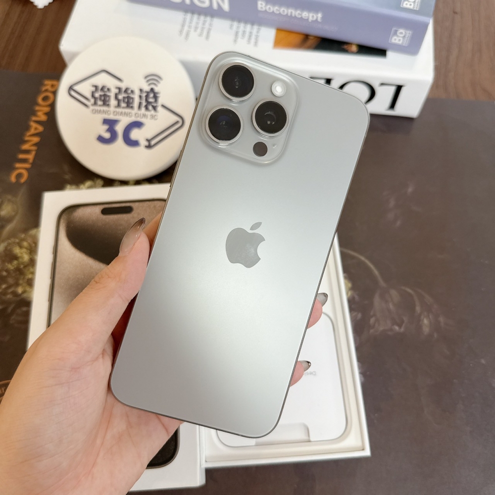 鹽行-二手iPhone 15Pro Max 256G 原鈦色 #01847（店保365天）