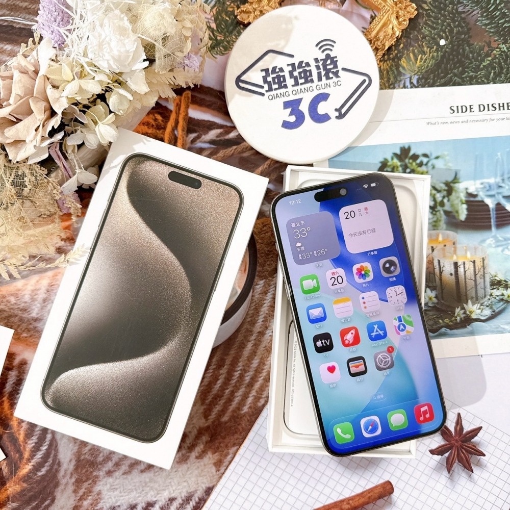 善化-二手iPhone15 Pro Max 256G 原鈦色 #68782（店保365天）