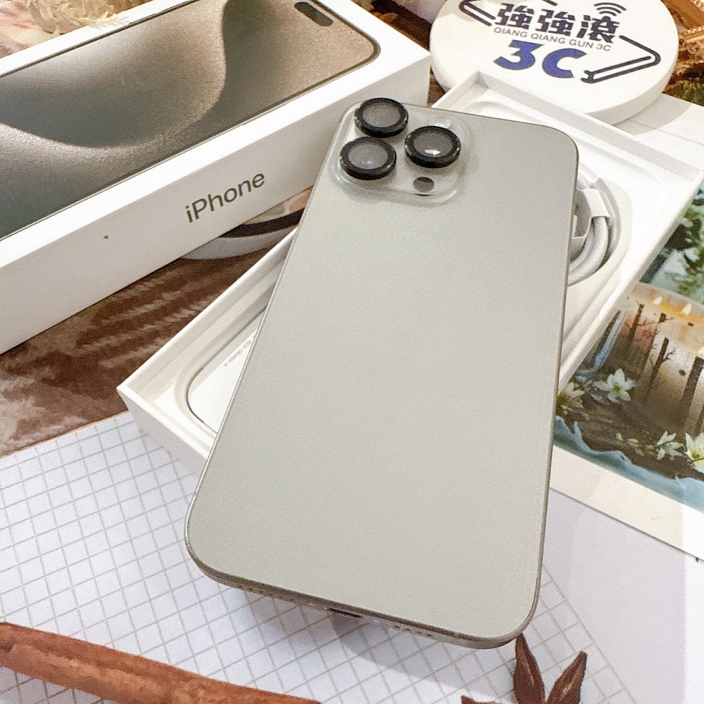 善化-二手iPhone15 Pro Max 256G 原鈦色 #68782（店保365天）