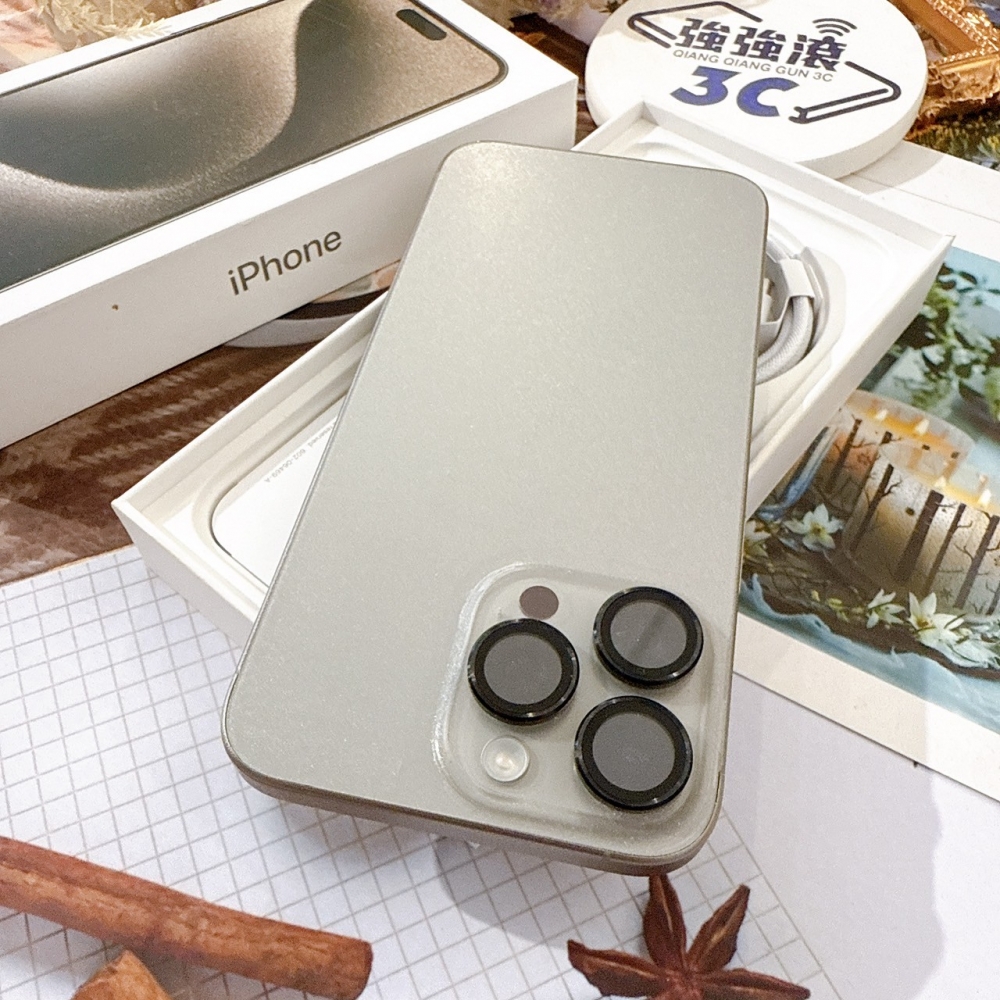 善化-二手iPhone15 Pro Max 256G 原鈦色 #68782（店保365天）