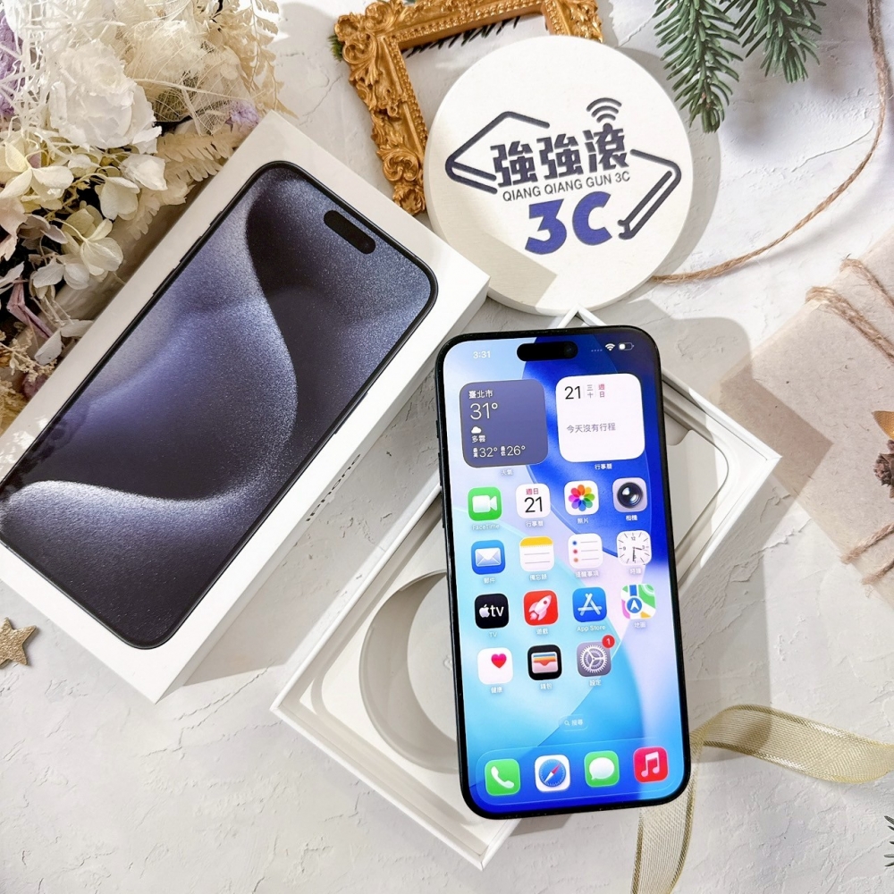  善化-二手iPhone15 Pro Max 512G 藍色 #18307（店保365天）