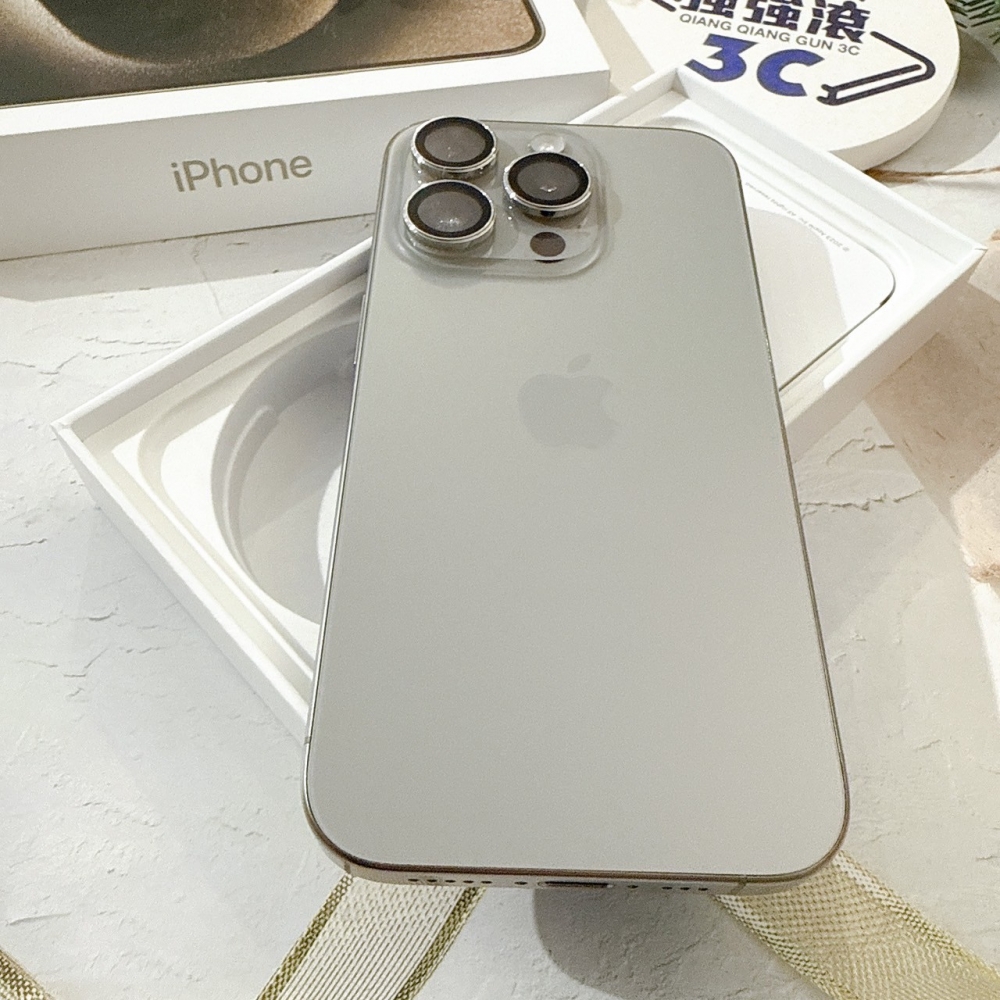 善化-二手iPhone15 Pro 256G 原鈦色 #77547（店保365天）