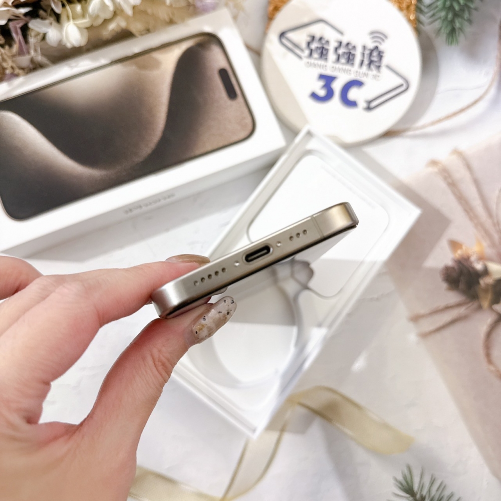 善化-二手iPhone15 Pro 256G 原鈦色 #77547（店保365天）