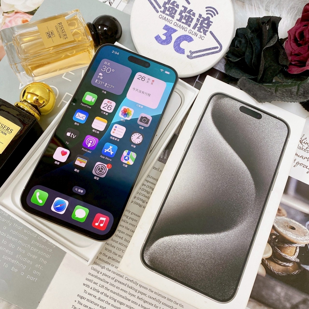 佳里-二手 iPhone15 Pro Max 256G 白色 #04500（店家保固365天）