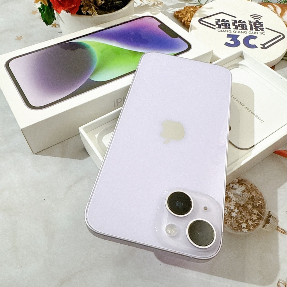 善化-二手iPhone 14 256G 紫色 # 84910（店保365天）