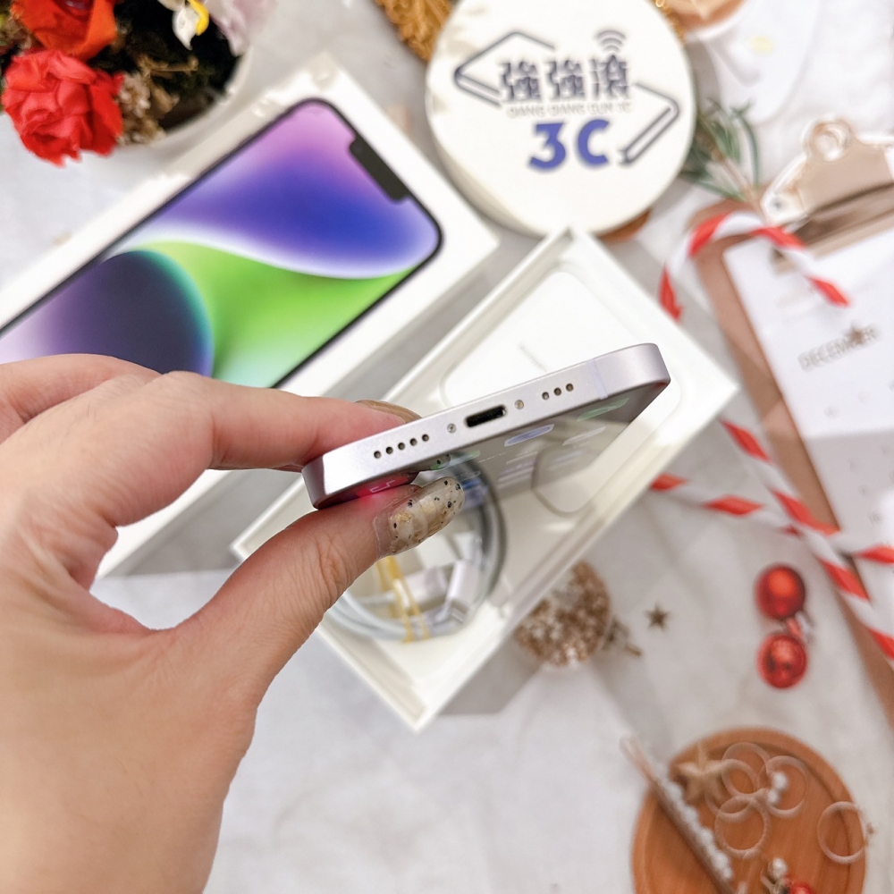 善化-二手iPhone 14 256G 紫色 # 84910（店保365天）