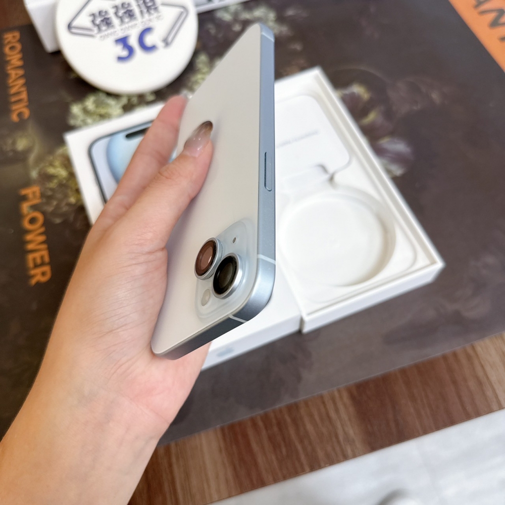 鹽行-二手 iPhone15 128G 藍色#14683(店家保固）