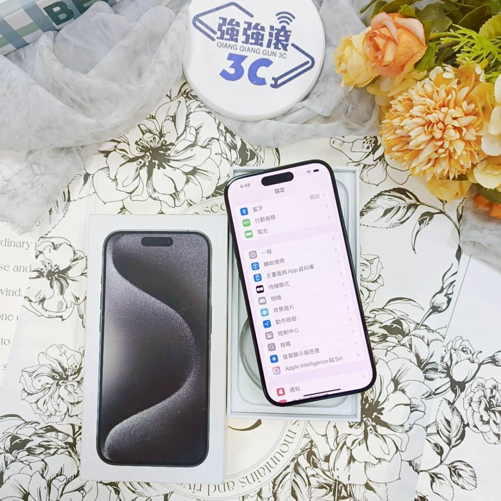 歸仁-二手 IPhone15 pro 128G 黑色#39155(店保365)