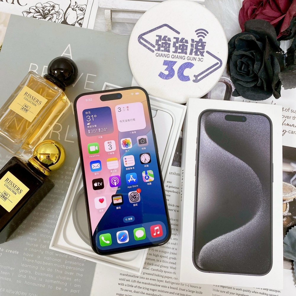 佳里-二手 iPhone15 Pro 512G 黑色 #12744（店家保固365天）