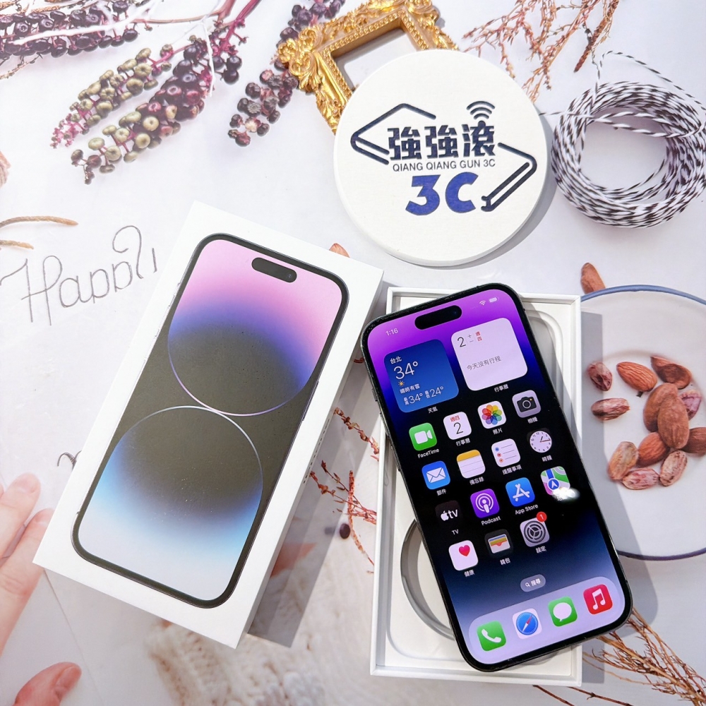 善化-二手iPhone14 Pro 256G 紫色 #33415（店保365天）
