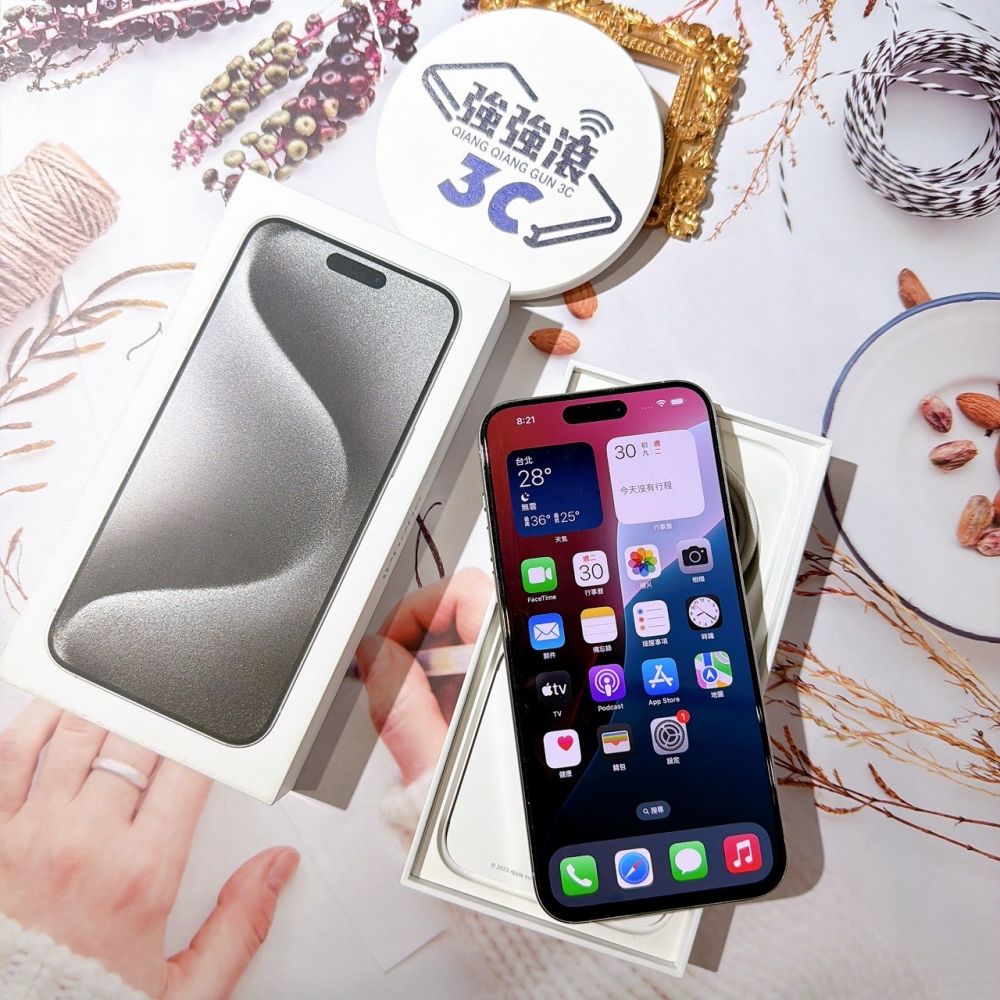 善化-二手iPhone15 ProMax 256G 白色 #73160（店保365天）