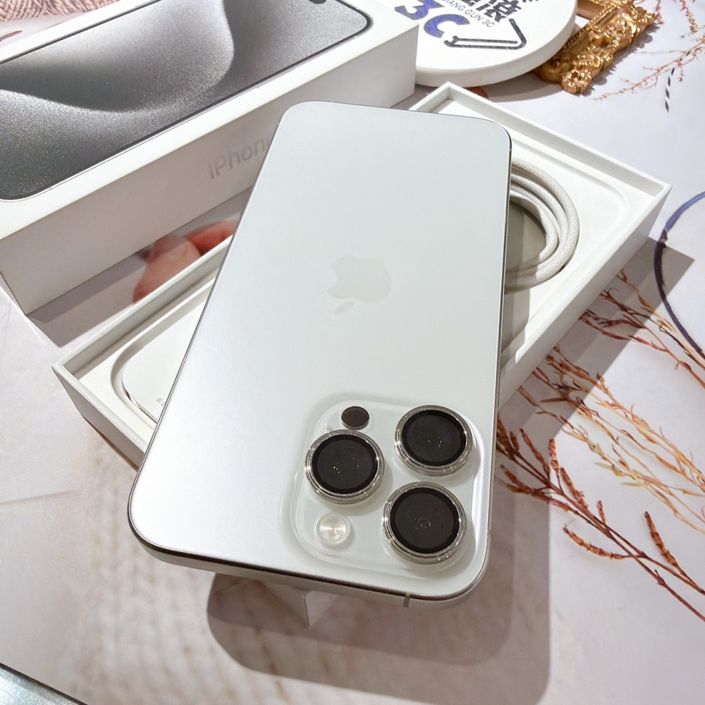 善化-二手iPhone15 ProMax 256G 白色 #73160（店保365天）