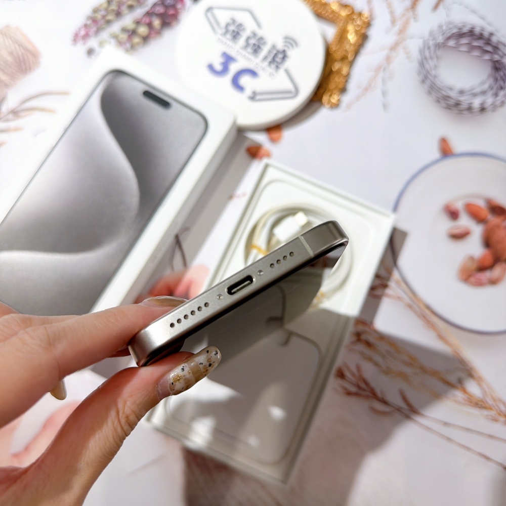 善化-二手iPhone15 ProMax 256G 白色 #73160（店保365天）