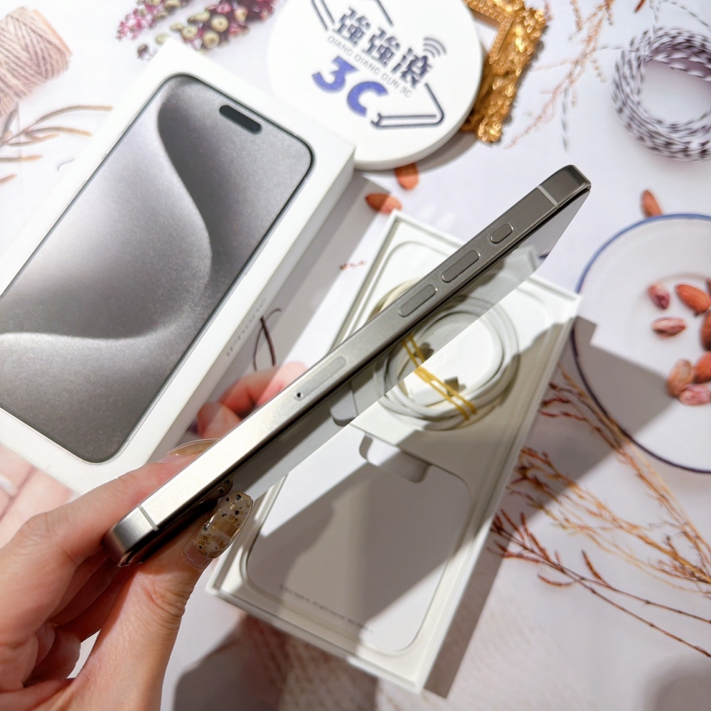 善化-二手iPhone15 ProMax 256G 白色 #73160（店保365天）