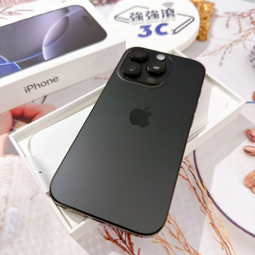 善化-二手iPhone16 Pro 128G 黑色 #80412（店保365天）