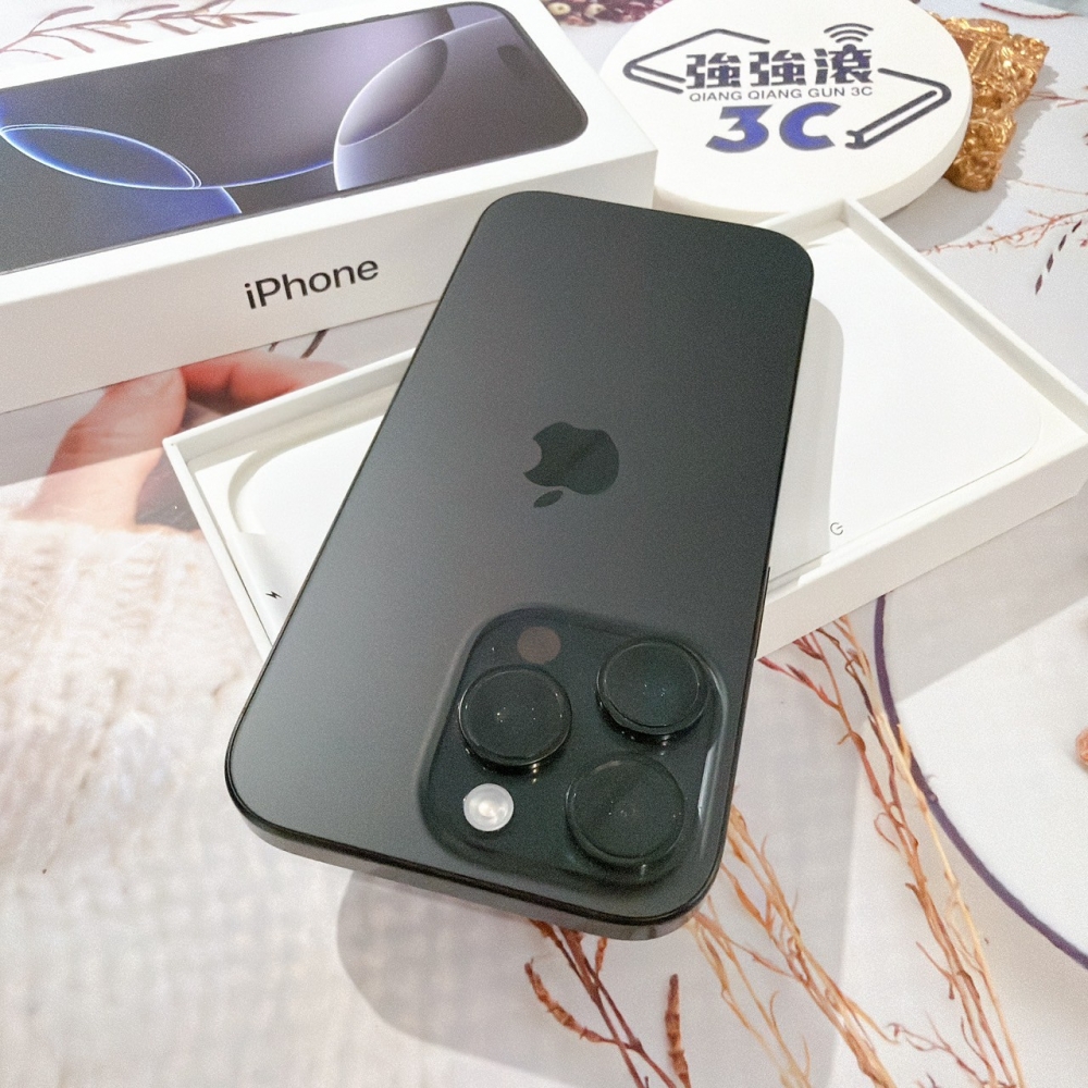 善化-二手iPhone16 Pro 128G 黑色 #80412（店保365天）