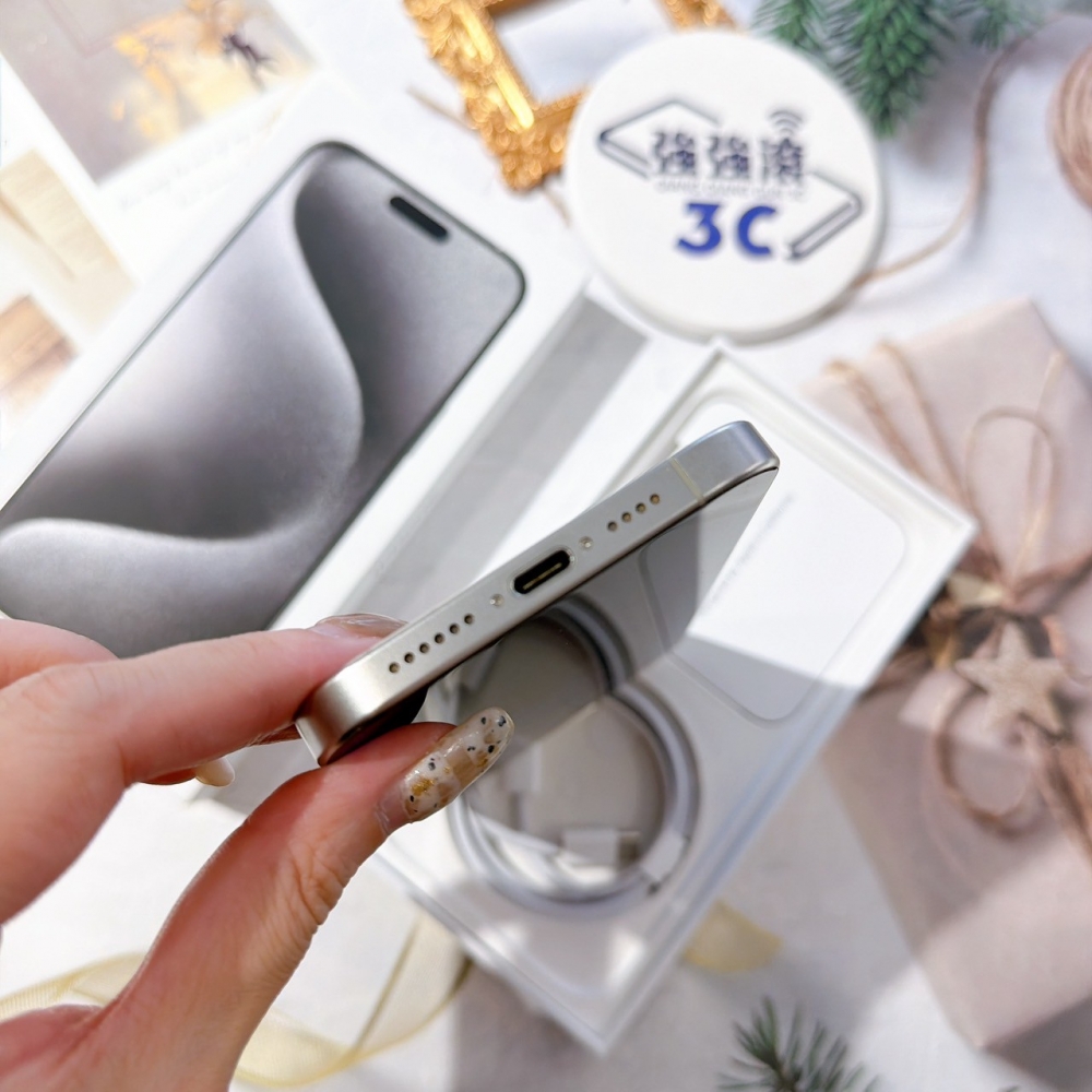  善化-二手iPhone15 ProMax 256G 白色 #89999（店保365天）