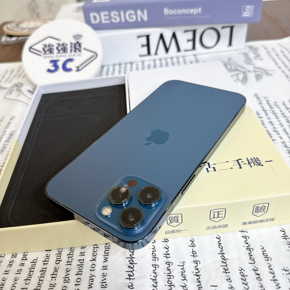 鹽行-二手 iPhone 12 Pro Max 128G 藍色*15543（店保90天）