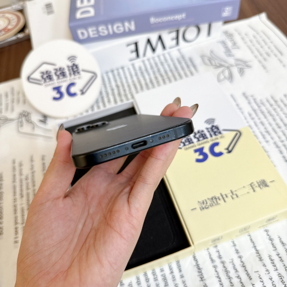 鹽行-二手 iPhone15 256G 黑色#78300（店保365天）