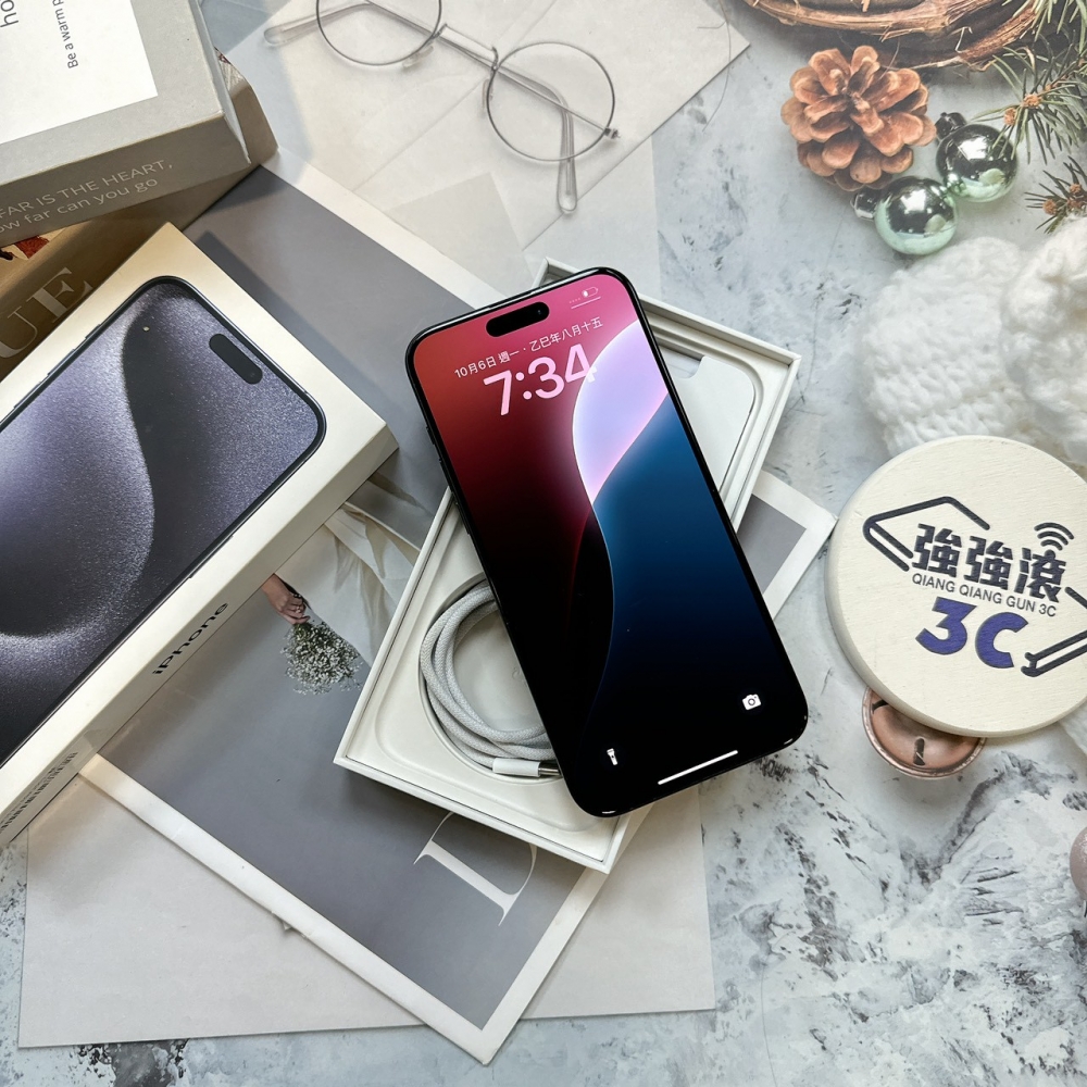 二手 iPhone 15 Pro Max 256G 藍鈦色*77106