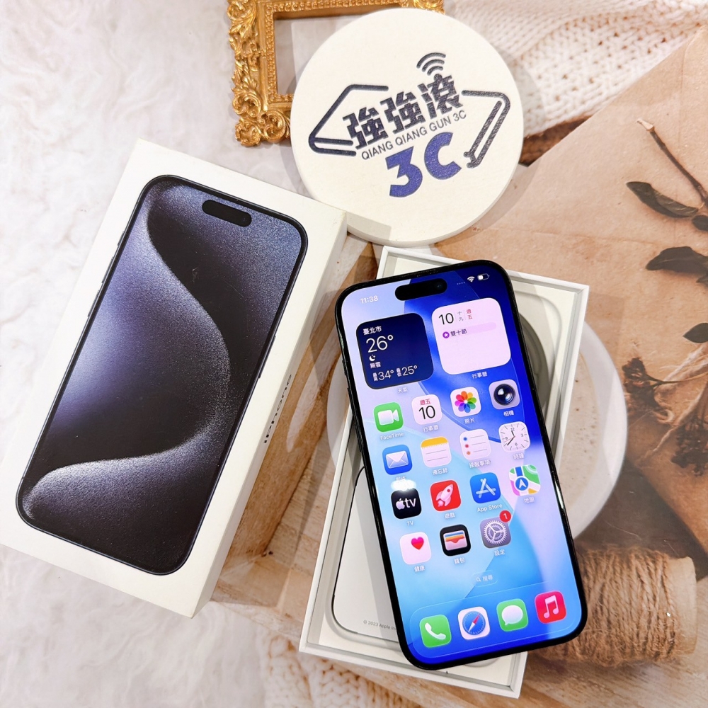 善化-二手iPhone15 Pro 128G 藍色 #88832（店保365天）