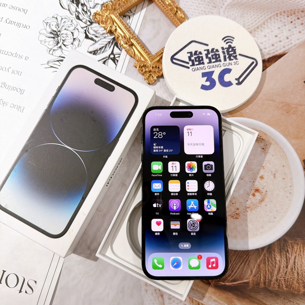 善化-二手iPhone14 PRO 128G 黑色 #19499（店保365天）