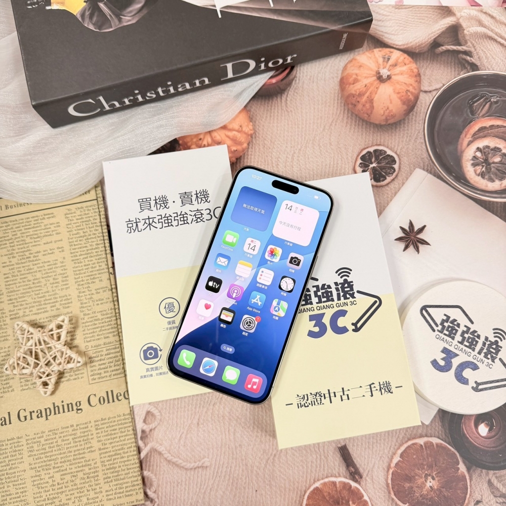 二手 iPhone 15 Pro Max 256G 原鈦色*96790(店保365天）