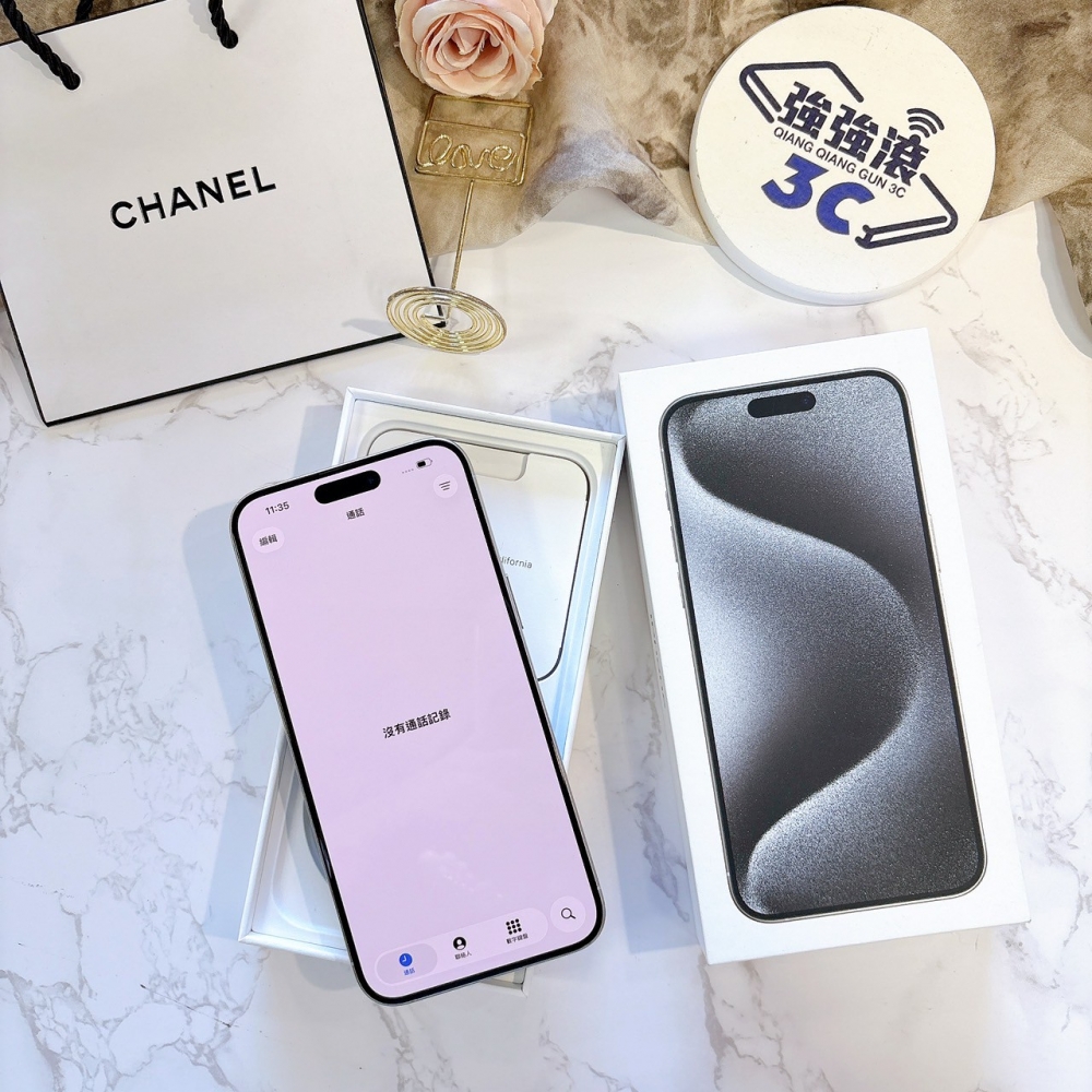 二手 iPhone 15 Pro Max 512G 白鈦色*56552(店保365天）