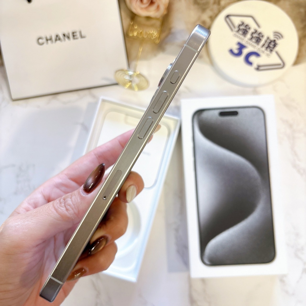 二手 iPhone 15 Pro Max 512G 白鈦色*56552(店保365天）