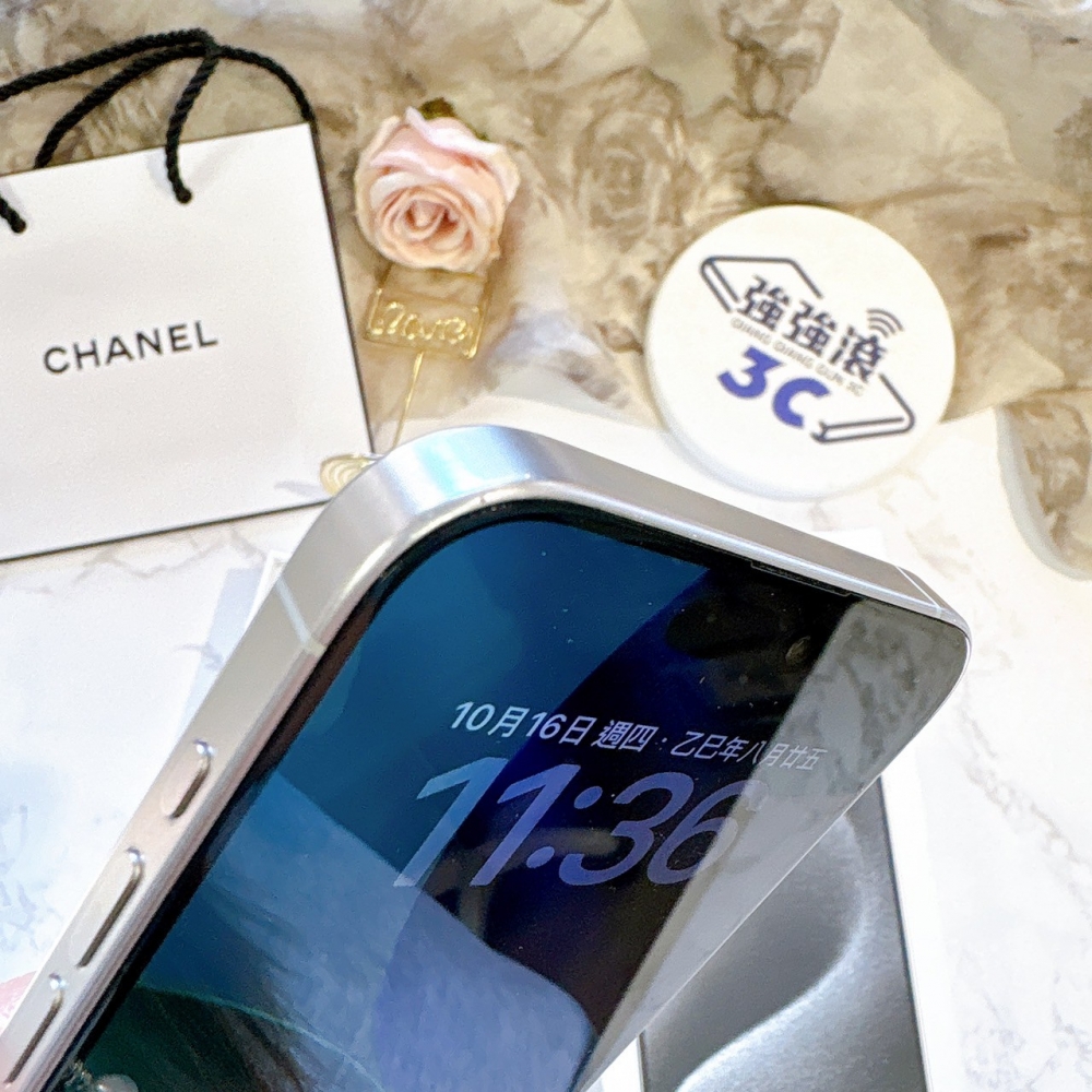 二手 iPhone 15 Pro Max 512G 白鈦色*56552(店保365天）