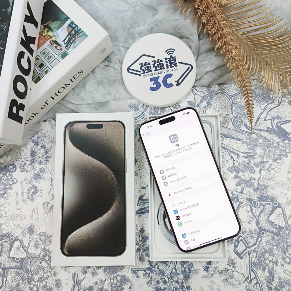 歸仁-二手 iphone 15pro max 256G 原鈦色# 88292（店家保固365天）