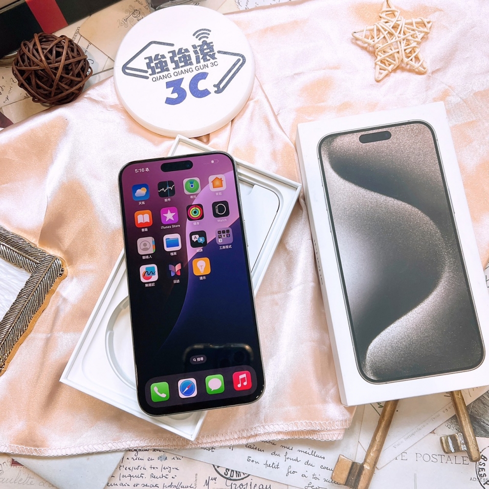 二手 iPhone 15 Pro Max 256G 原鈦色*88222(店保365天）