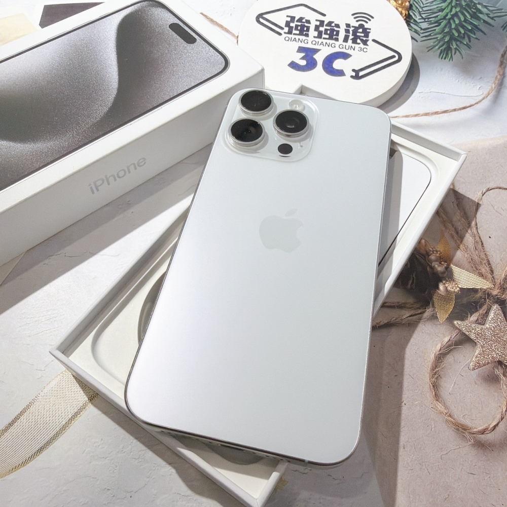 善化-二手iPhone15 Pro Max 512G 白色 #88388（店保365天）