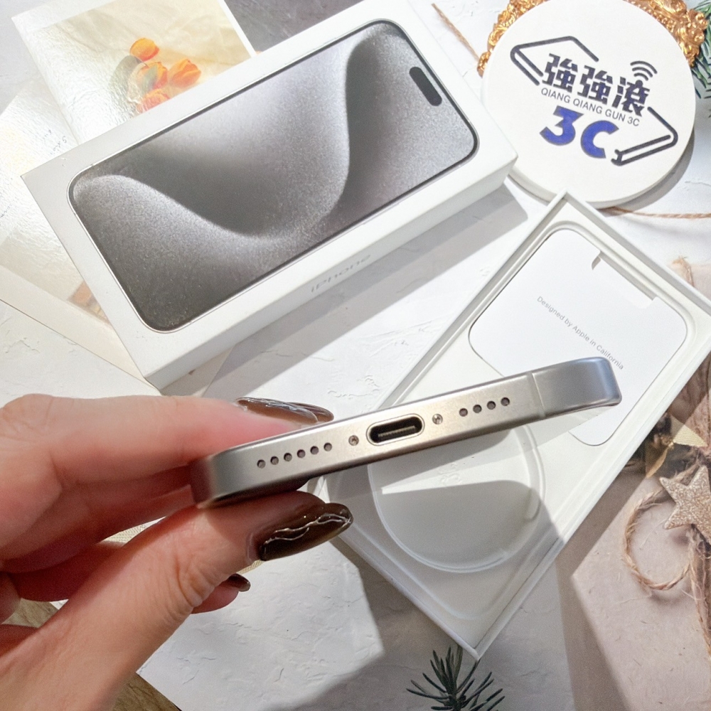 善化-二手iPhone15 Pro Max 512G 白色 #88388（店保365天）