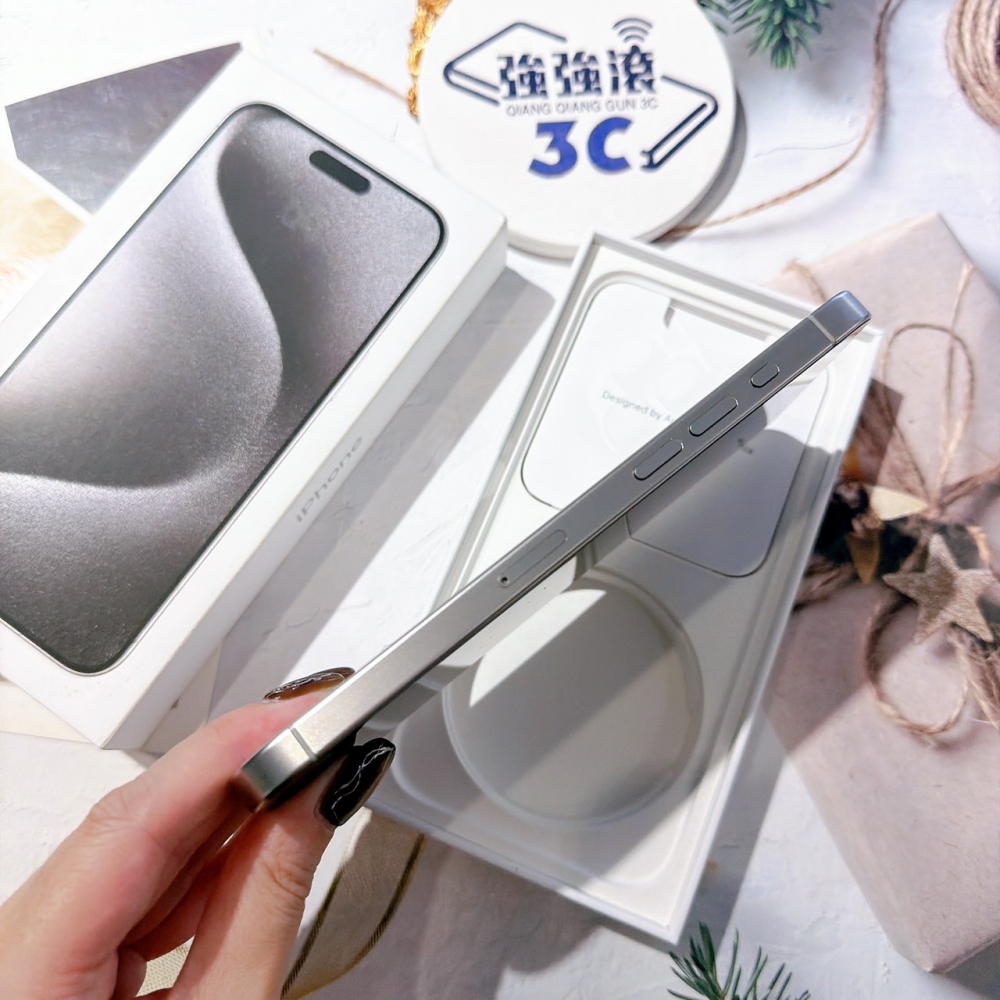 善化-二手iPhone15 Pro Max 512G 白色 #88388（店保365天）