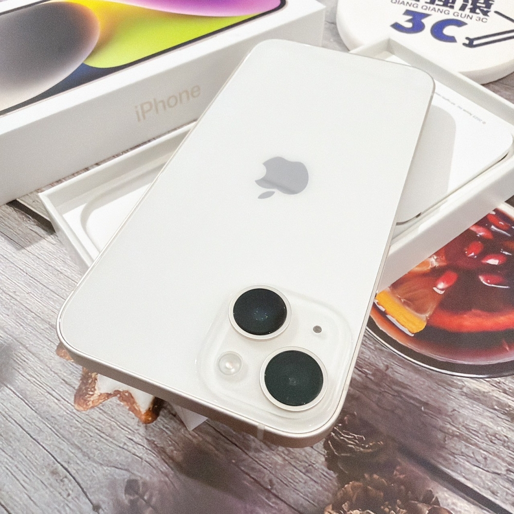 善化-二手 iPhone 14 128G 白色*18833（店保365天）