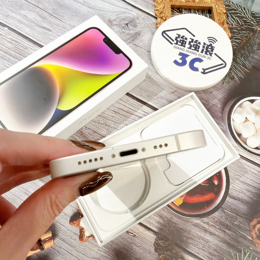 善化-二手 iPhone 14 128G 白色*18833（店保365天）