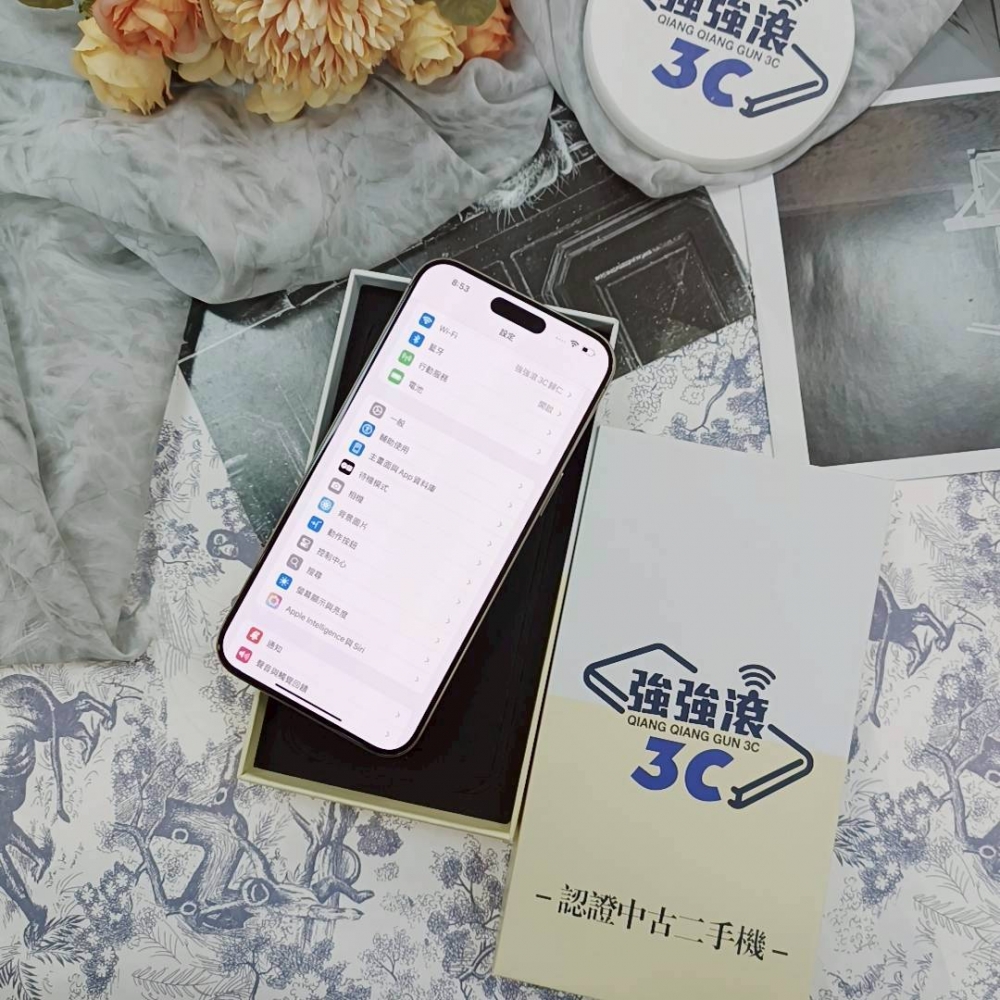 歸仁-二手iPhone 15 pro max 256G 原鈦色# 94409（店家保固365天）