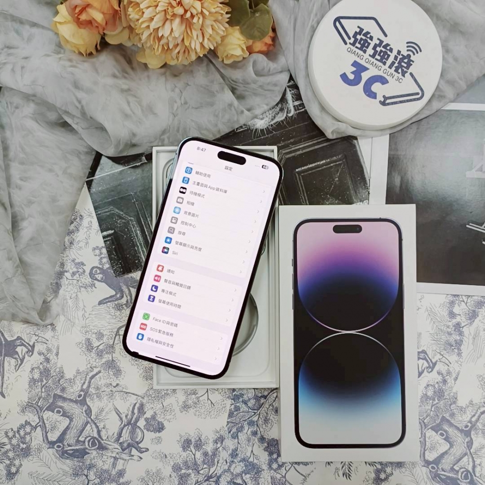 歸仁-二手iPhone 14 Pro Max 256G 紫色# 17084（店家保固365天）