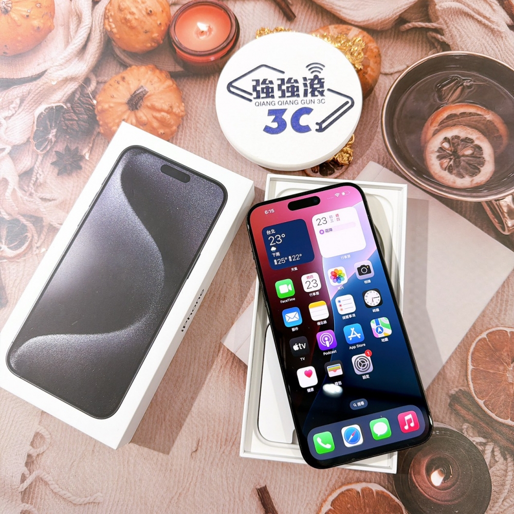 善化-二手 iPhone15 Pro Max 512G 黑色 #31766(店家保固365天)