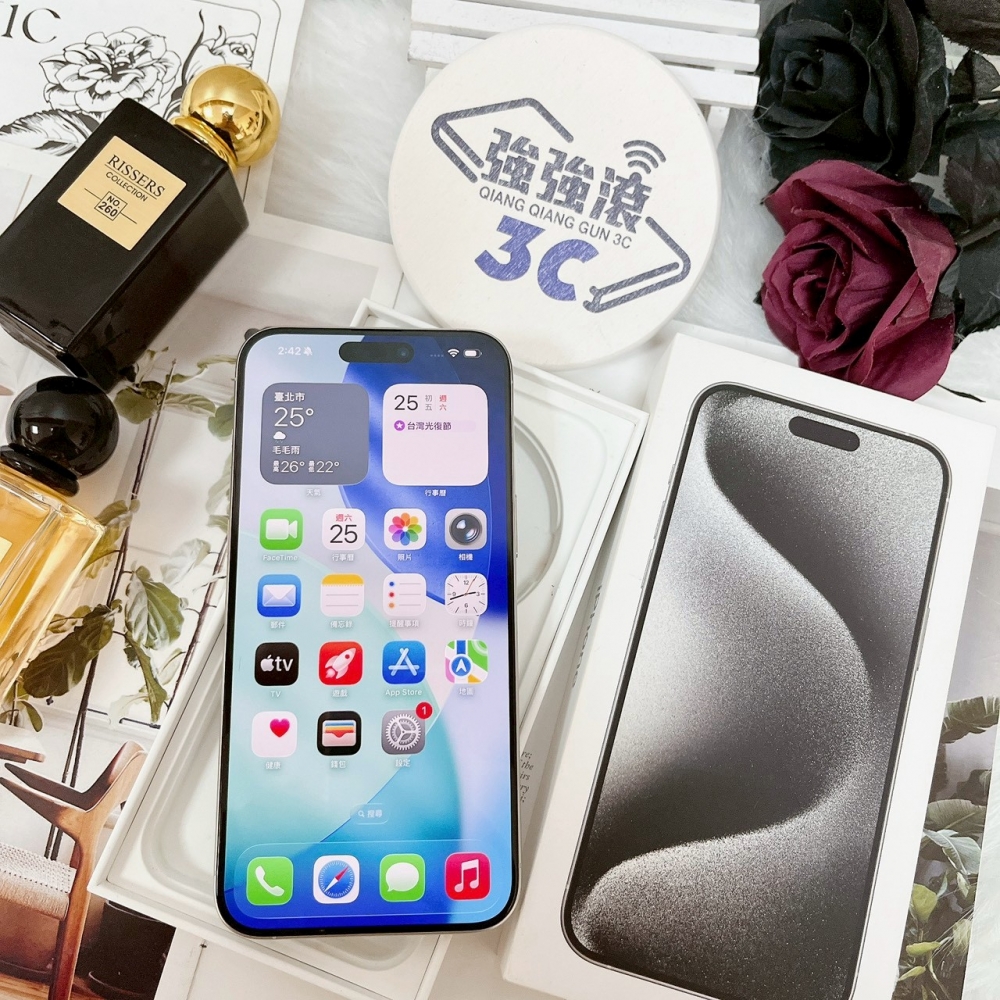 佳里-二手 iPhone15 Pro Max 256G 白色 #66366（店家保固365天）