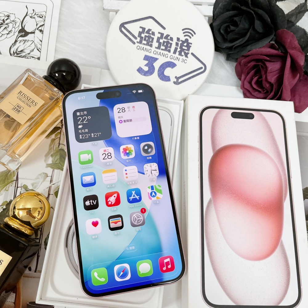 佳里-二手 iPhone15 PLUS 128G 粉色 #68636（店家保固365天）