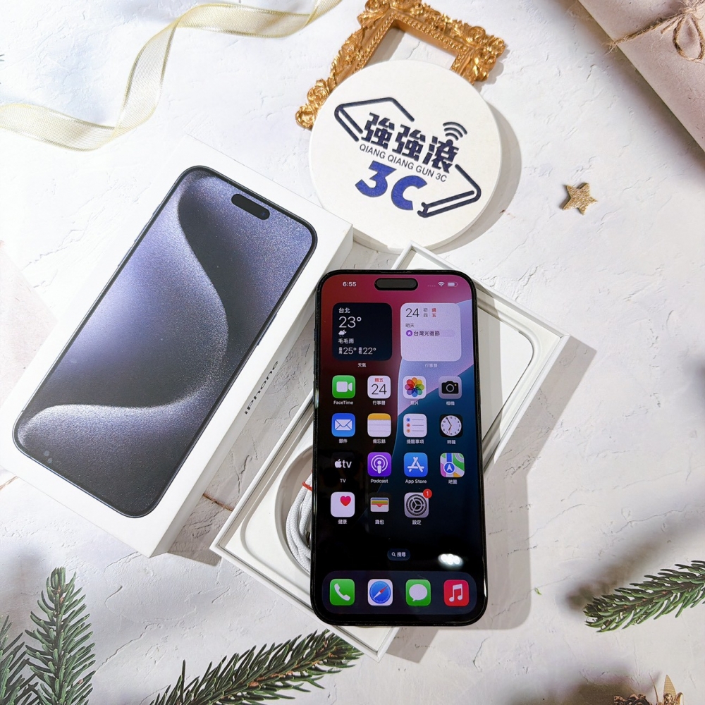 善化-二手 iPhone15 Pro Max 256G 藍色 #48404（店家保固365天）